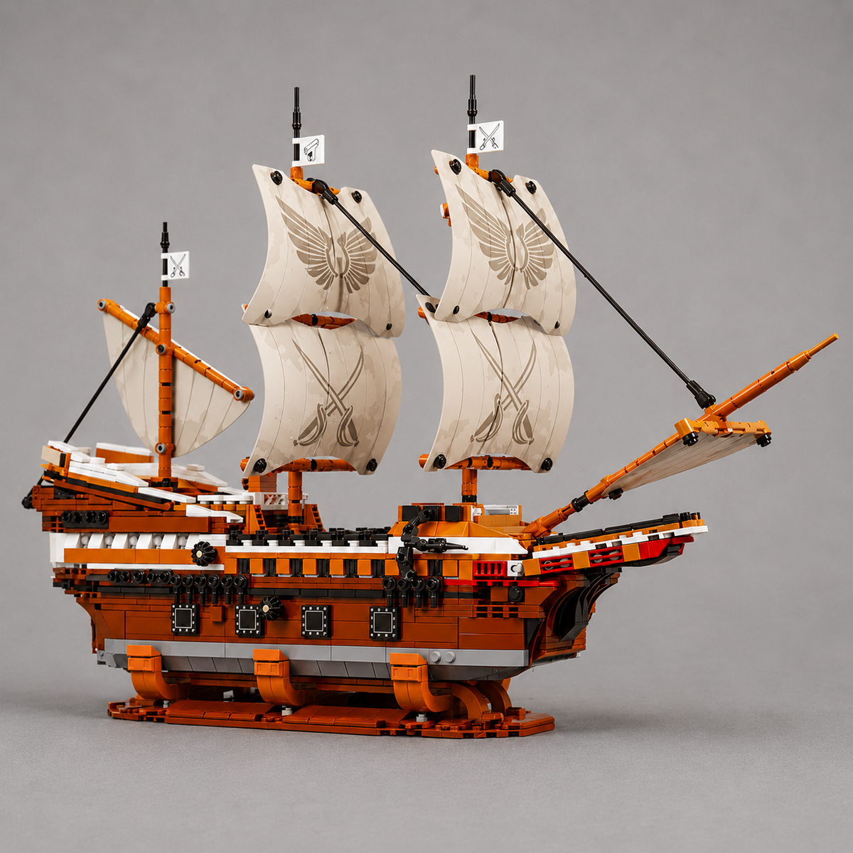 Mega zeil piraten schip | Bouwpakket