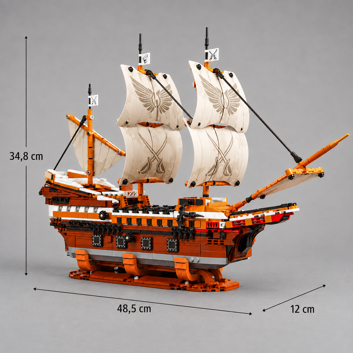 Mega zeil piraten schip | Bouwpakket