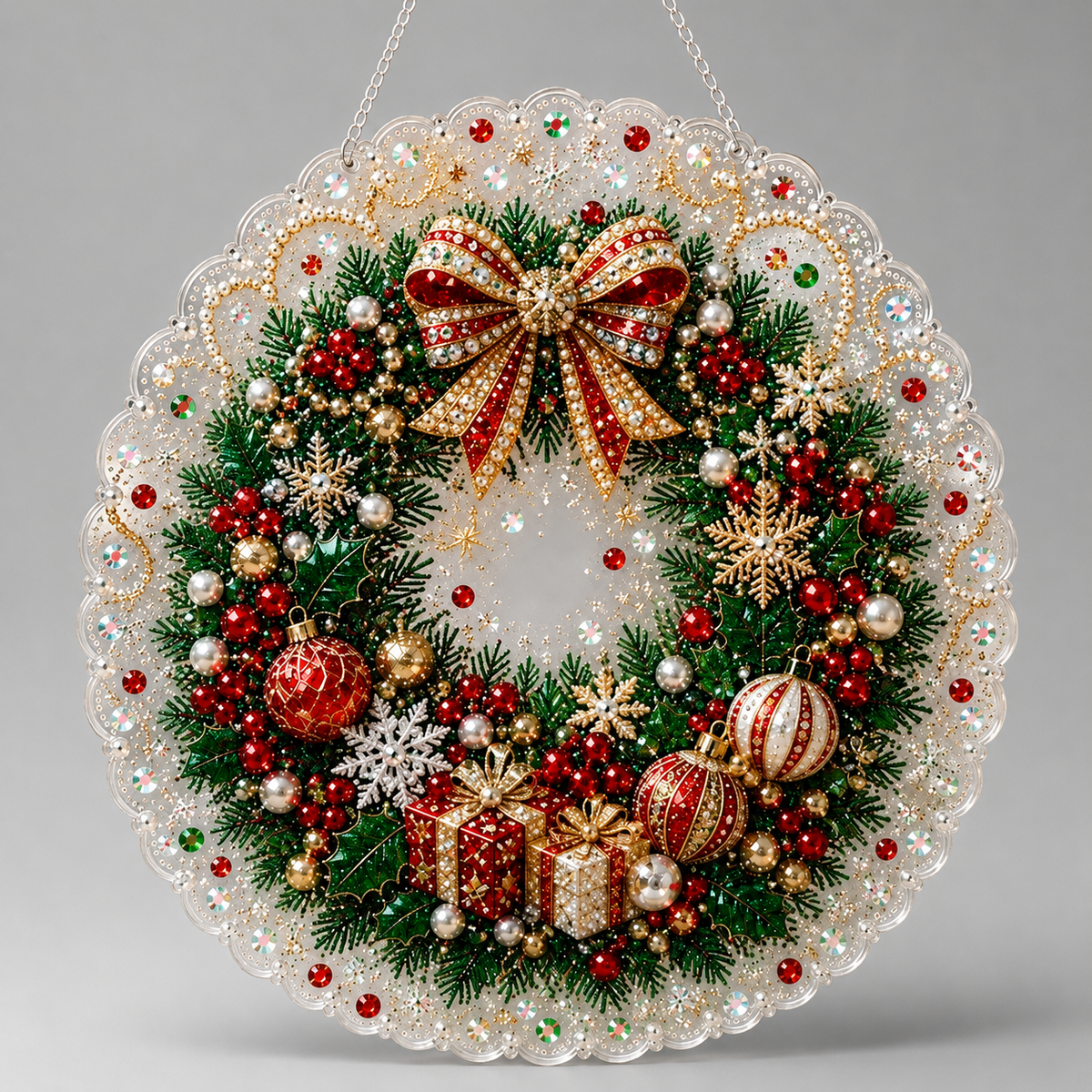 Kerst hanger kerst krans | Kerstkrans | Diamond Painting
