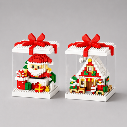 Kerst figuren in blok | Bouwpakket