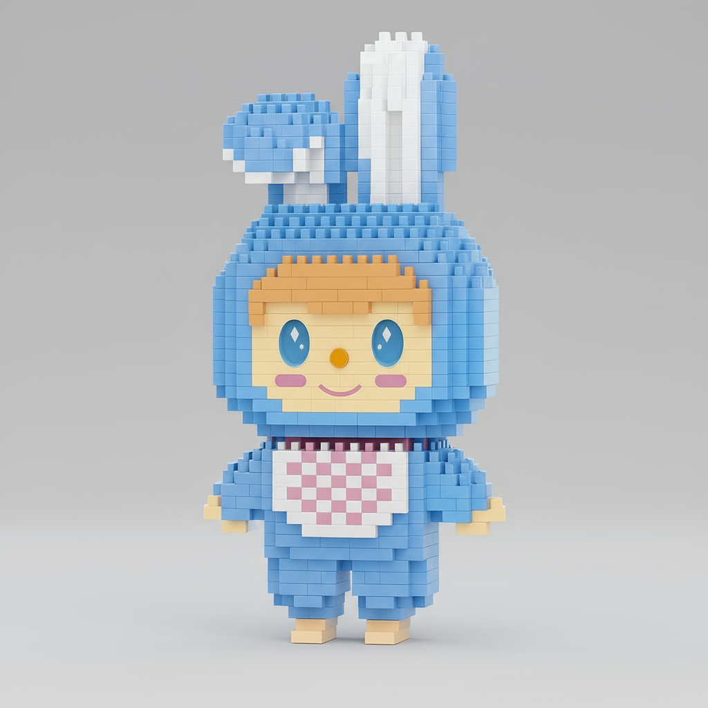 Blauw harig monster | Bouwpakket