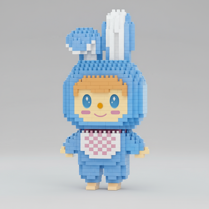 Blauw harig monster | Bouwpakket