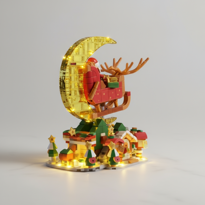 Kerstman in slee | Bouwpakket