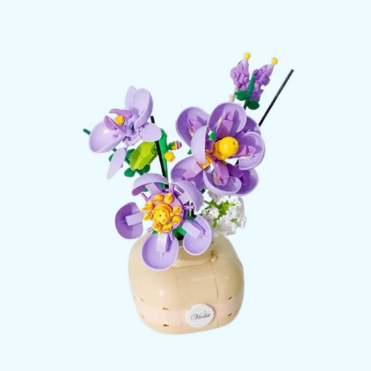 Violen in vaas | Bouwpakket