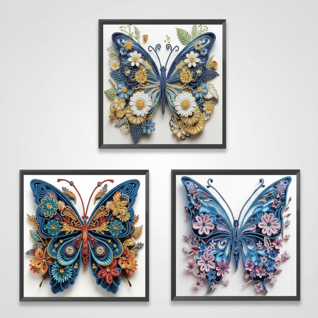Vlinders diamond painting speciale vorm | Diamond Painting