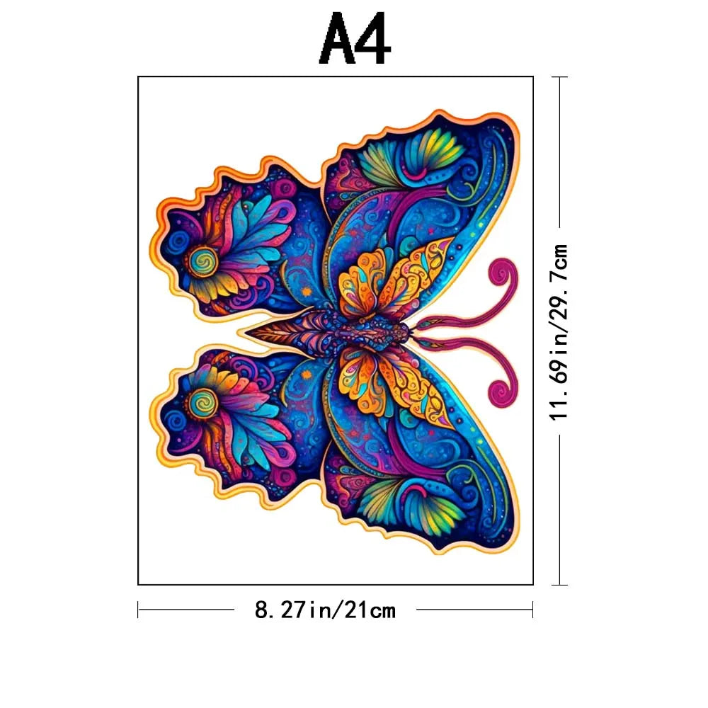 Blauwe vlinder | Houten Puzzel