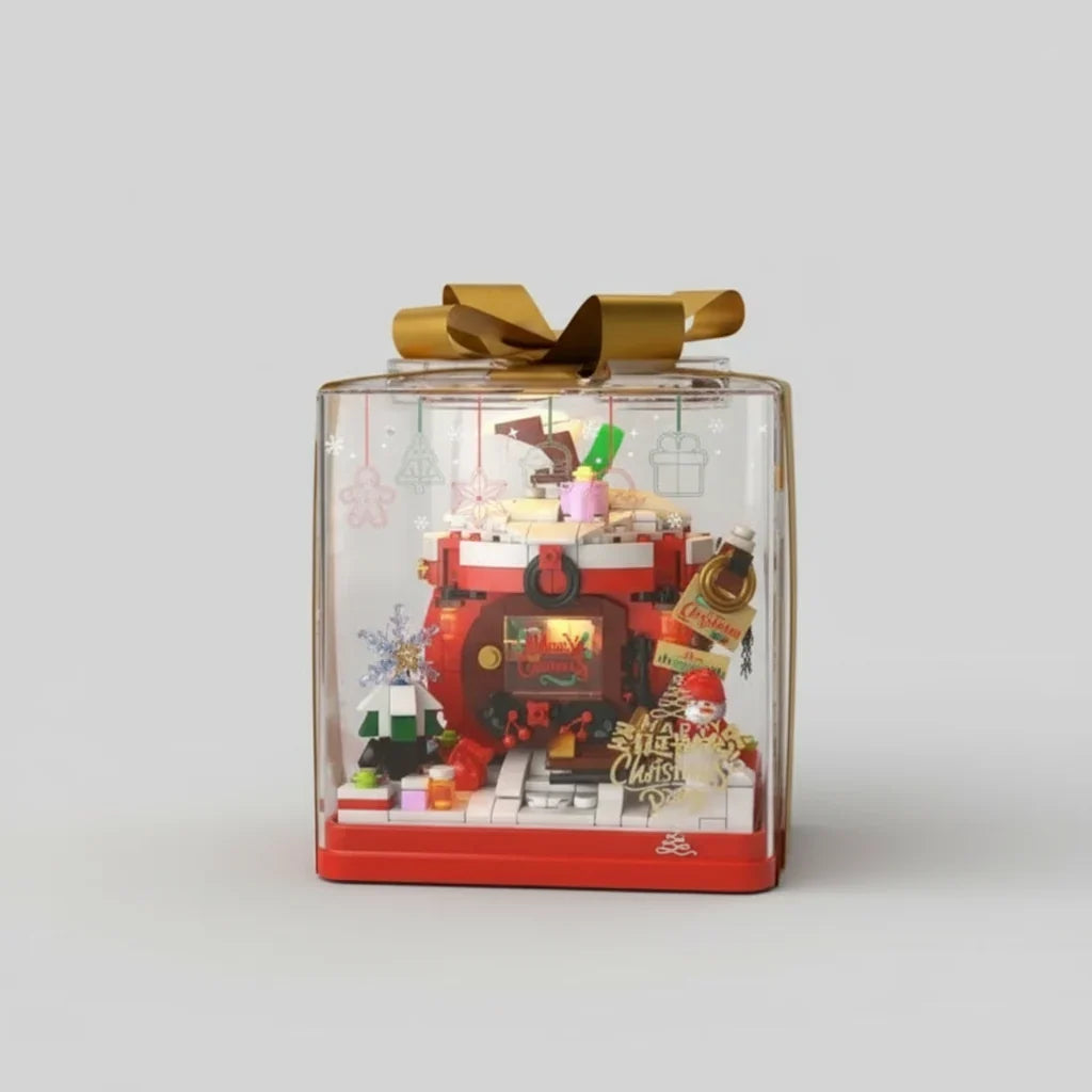 Kerstappel in cadeautje | Bouwpakket