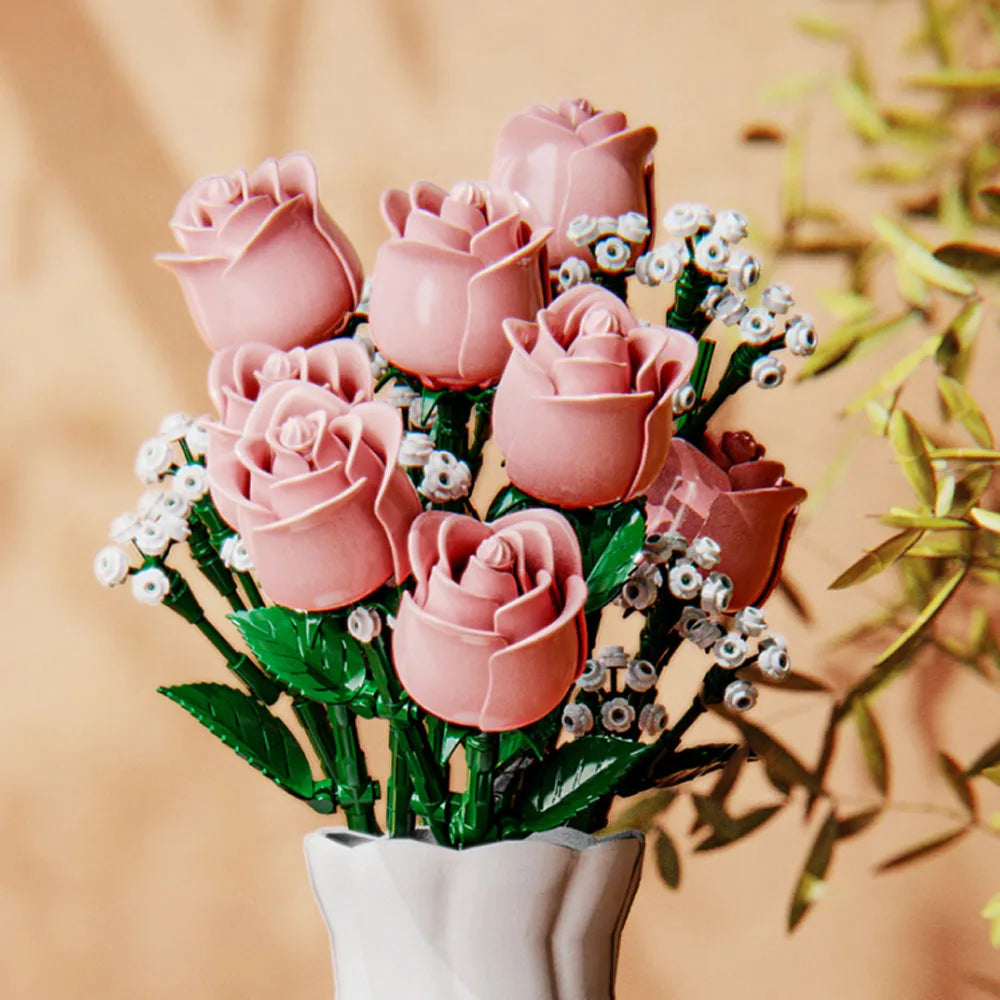Bos roze rozen | Bouwpakket