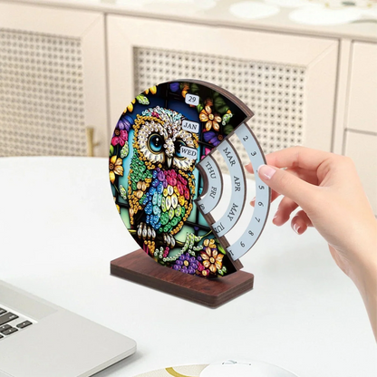 Gekleurde uil | Kalender | Diamond Painting