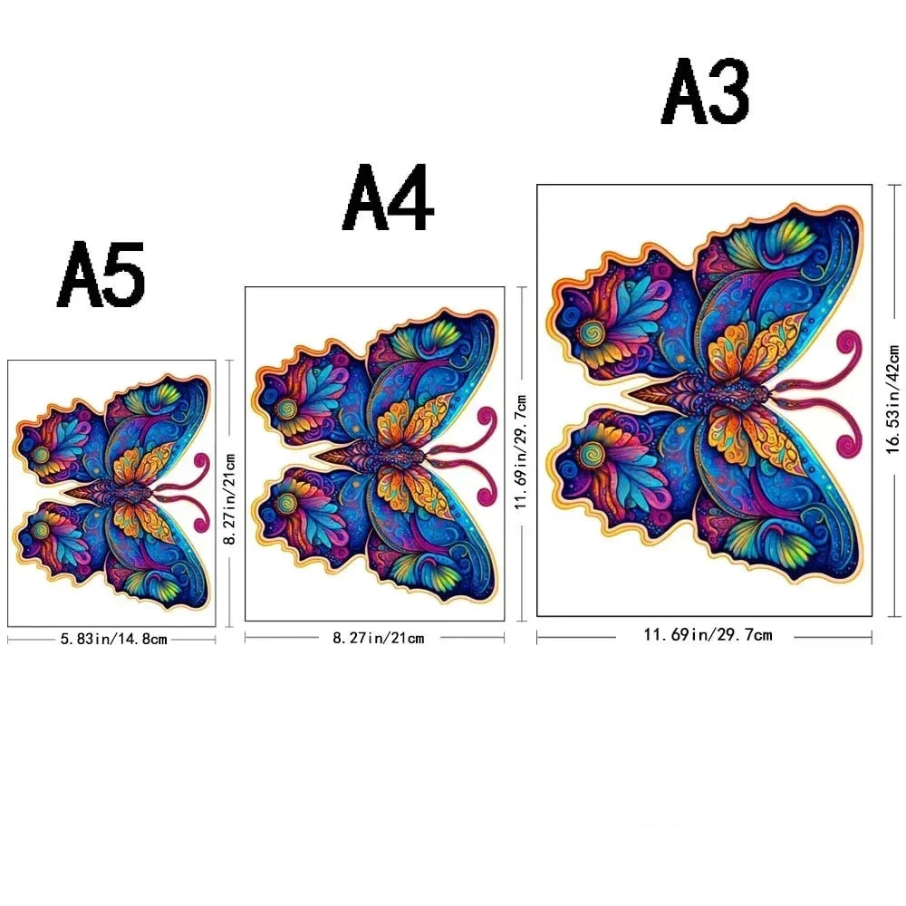 Blauwe vlinder | Houten Puzzel