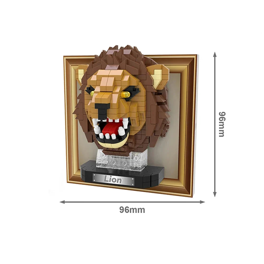 Mini 3D Leeuw Wandpaneel | Bouwpakket