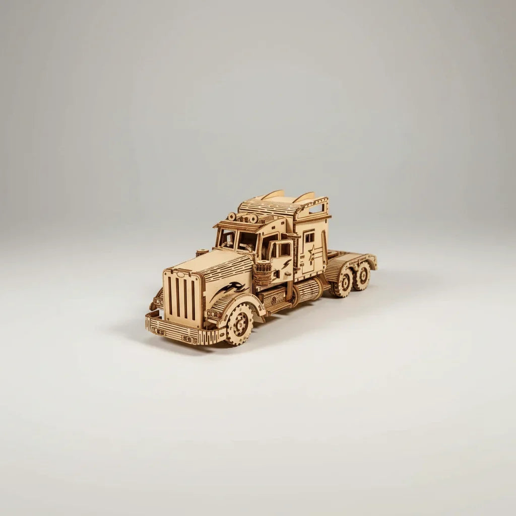 Vintage amerikaanse vrachtwagen | 3D Houten Bouwpakket
