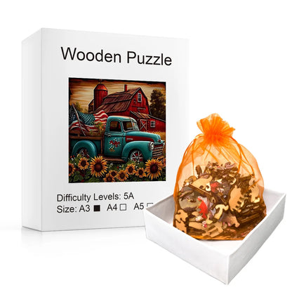 Amerikaanse auto | Houten Puzzel