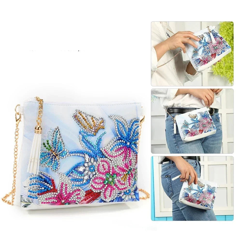 Handtas met bloemen | Diamond Painting