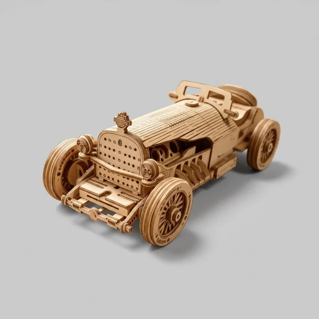 Vintage sportwagen | 3D Houten Bouwpakket