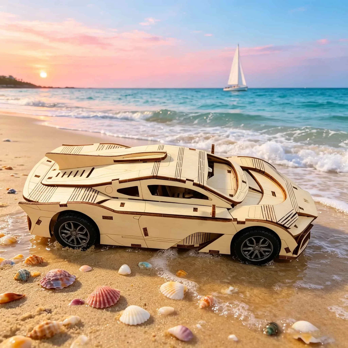Sportauto | 3D Houten Bouwpakket