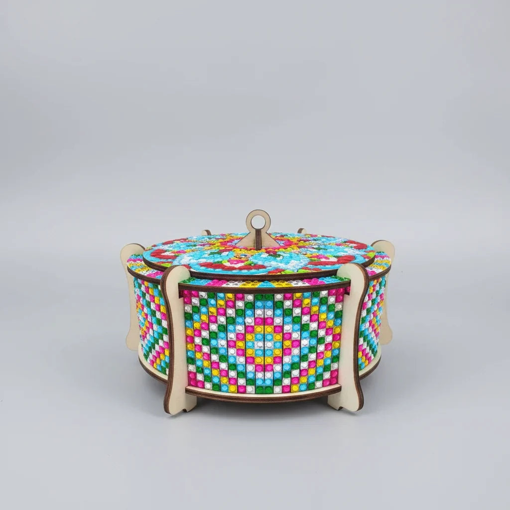 Mandala houten kist | Diamond Painting