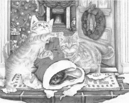 Katten voor de deur | Dot Painting