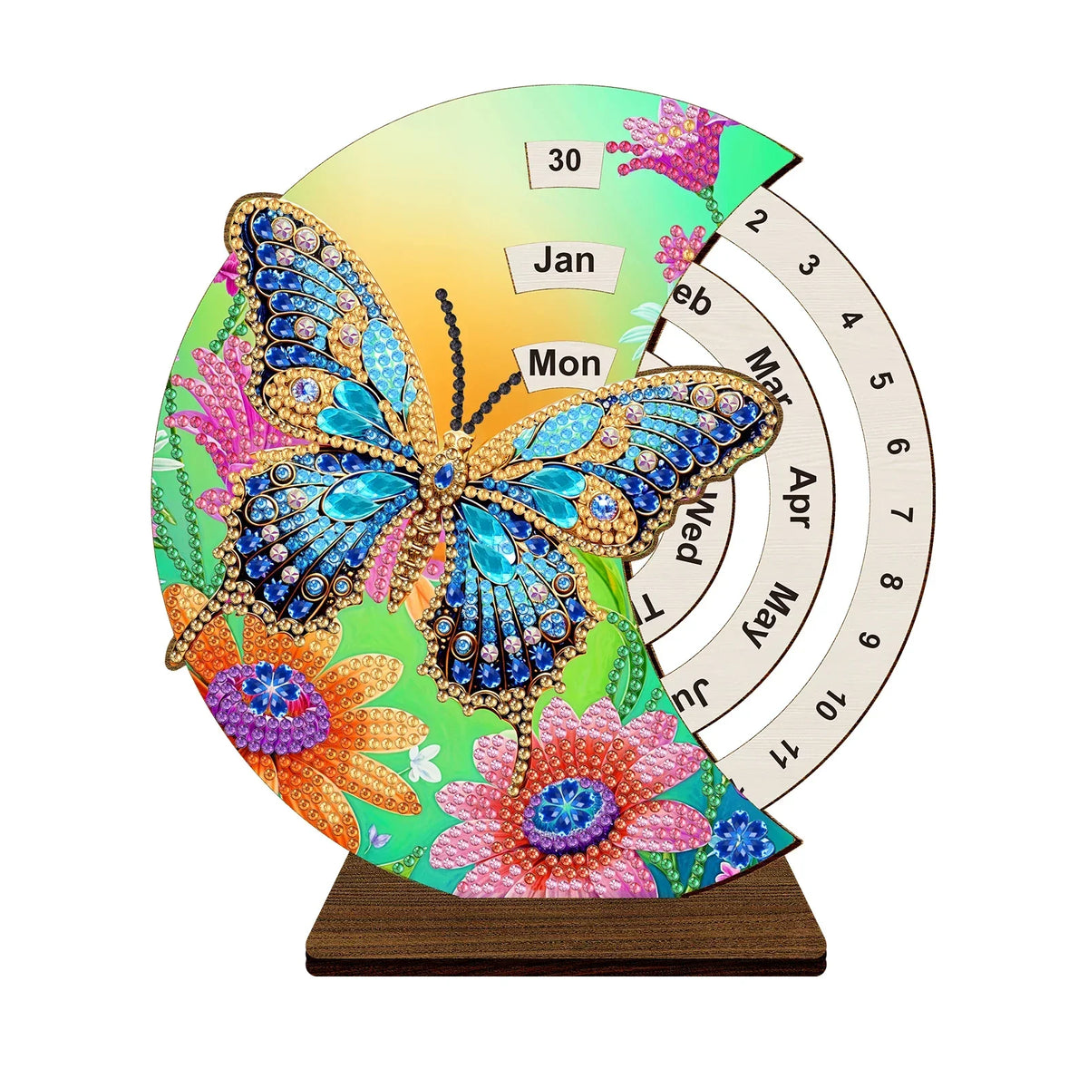 Blauwe vlinder | Kalender | Diamond Painting