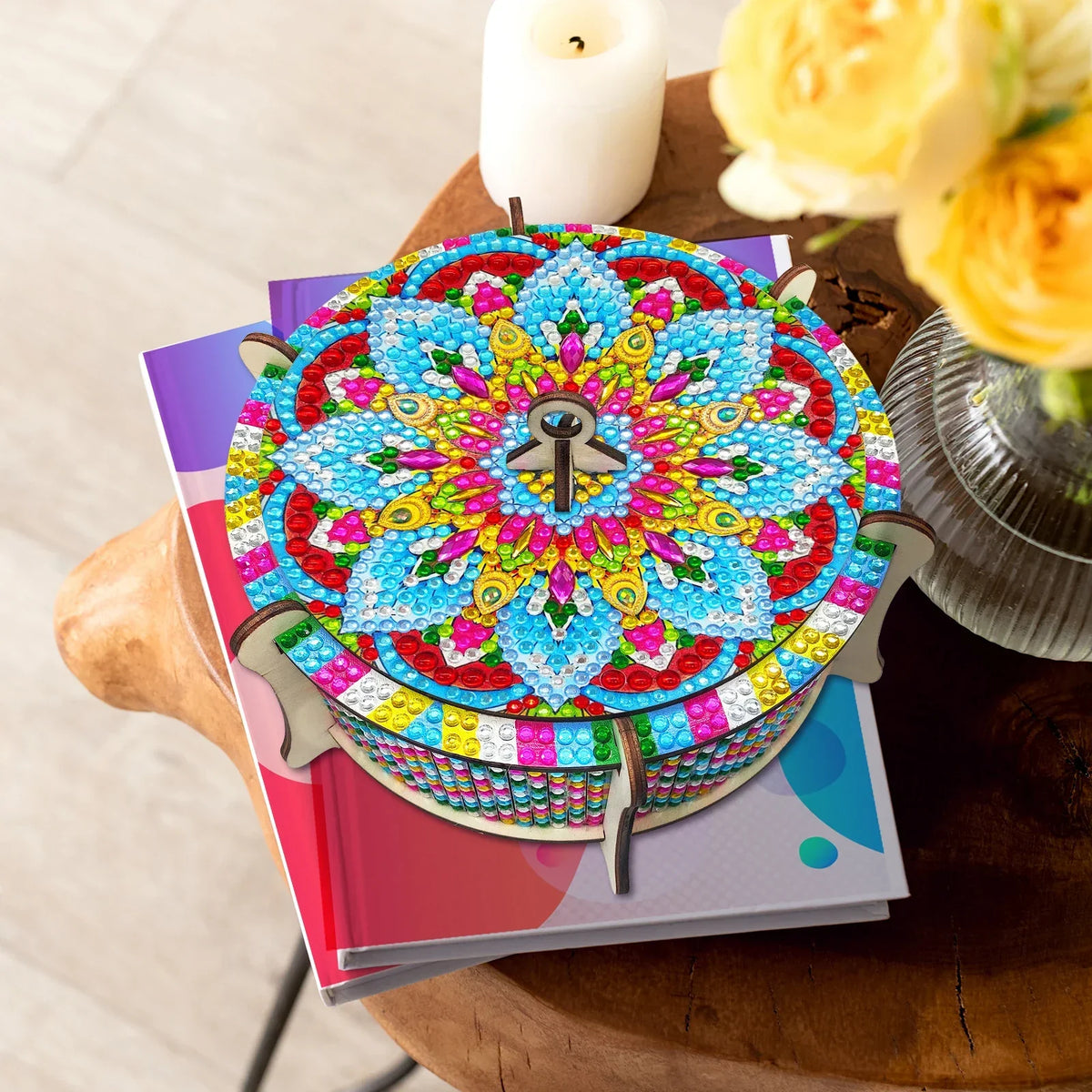 Mandala houten kist | Diamond Painting