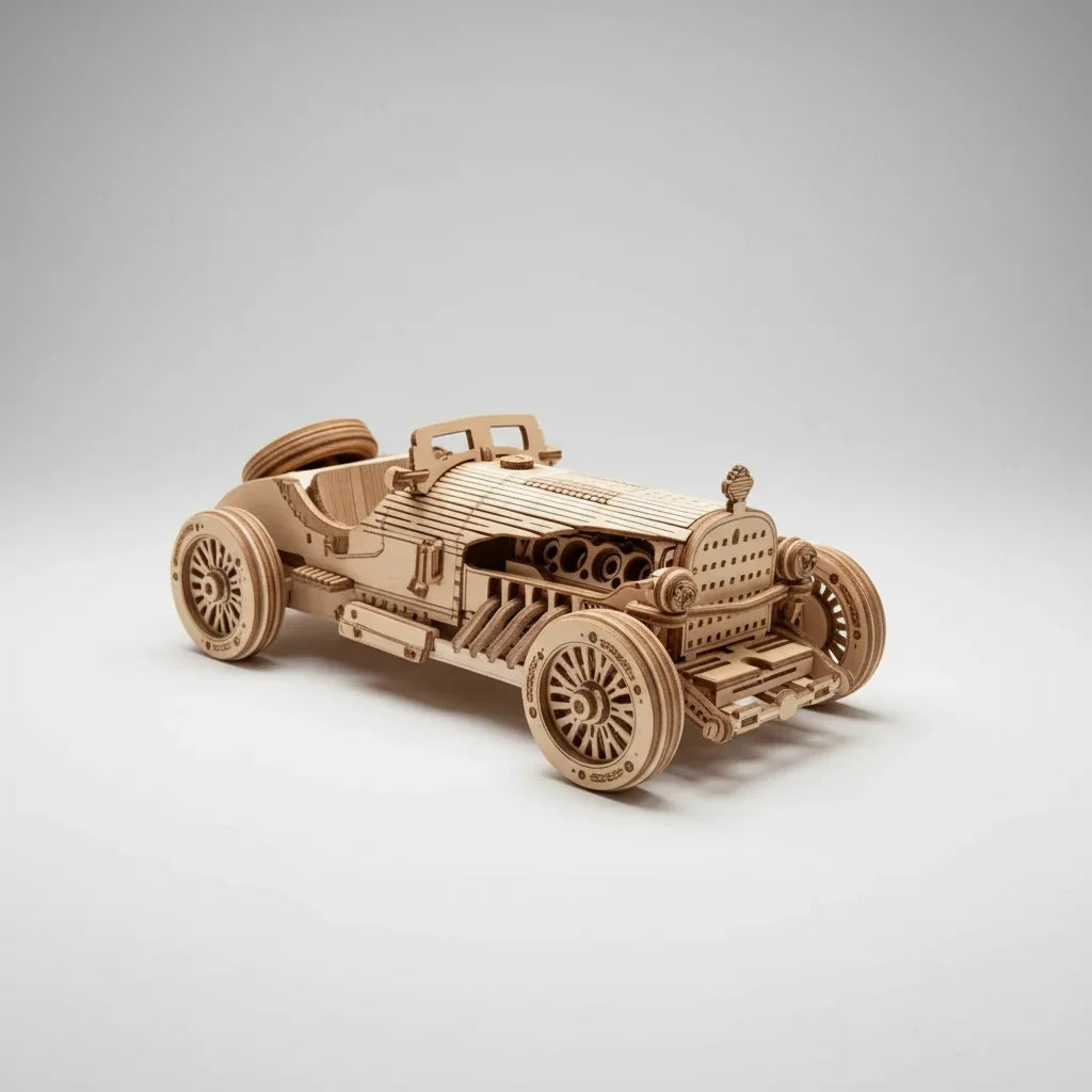 Vintage sportwagen | 3D Houten Bouwpakket