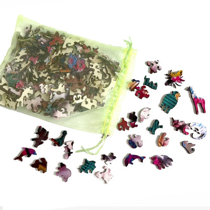 Kat met vlinders | Houten Puzzel