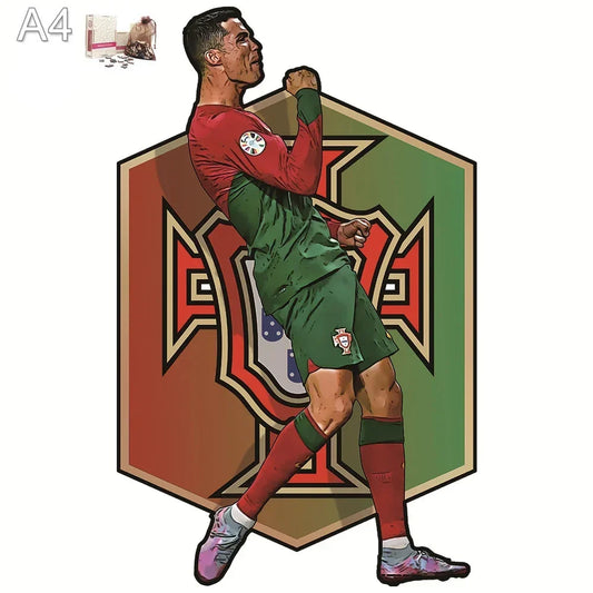 Ronaldo Portugal thuisshirt | Houten Puzzel