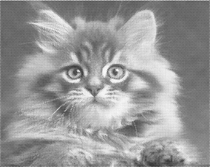 Geschrokken kat | Dot Painting