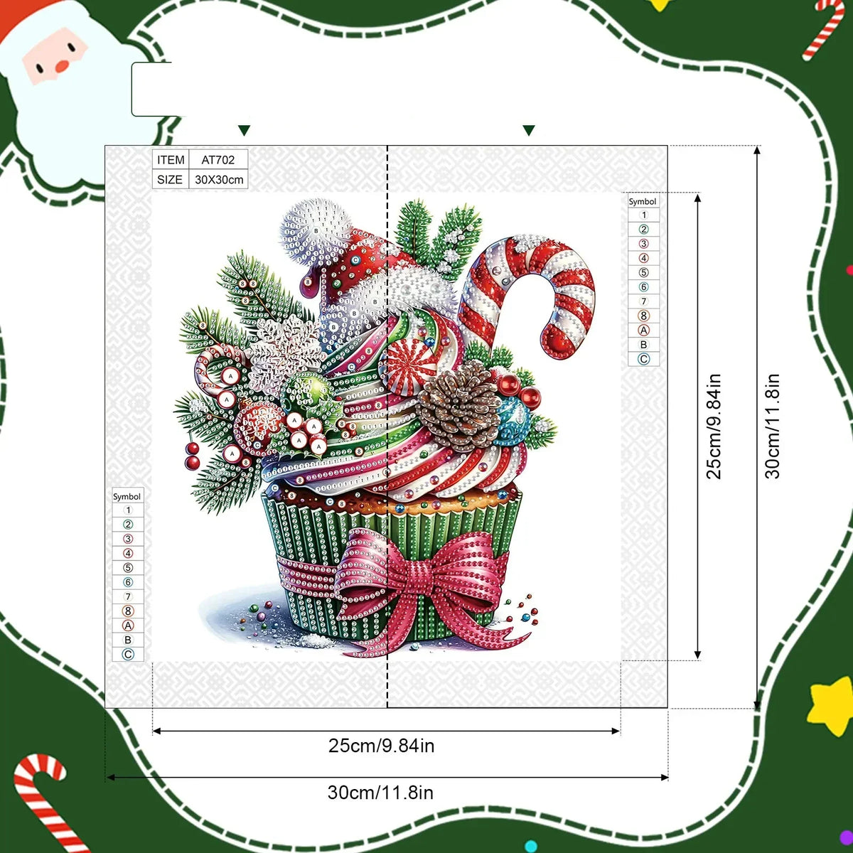 Kerst cupcake | Diamond Painting