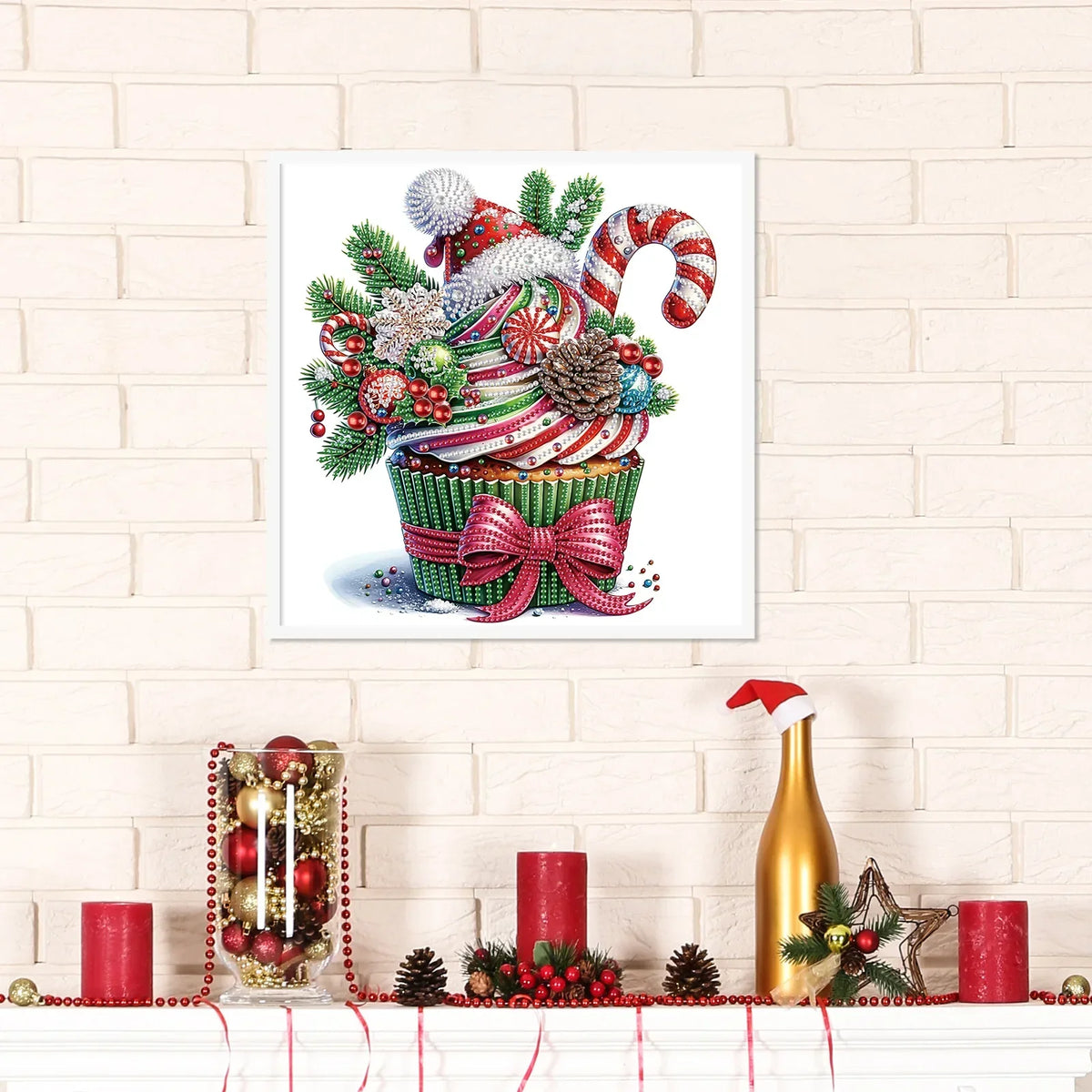 Kerst cupcake | Diamond Painting