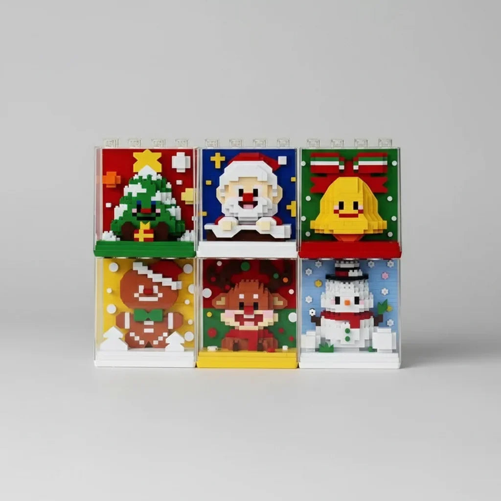 Kerstfiguren in blok | Bouwpakket