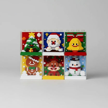Kerstfiguren in blok | Bouwpakket