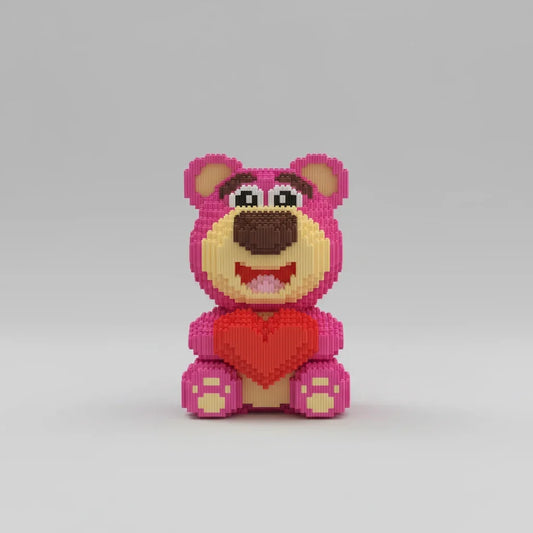 Roze beer met hart | Bouwpakket