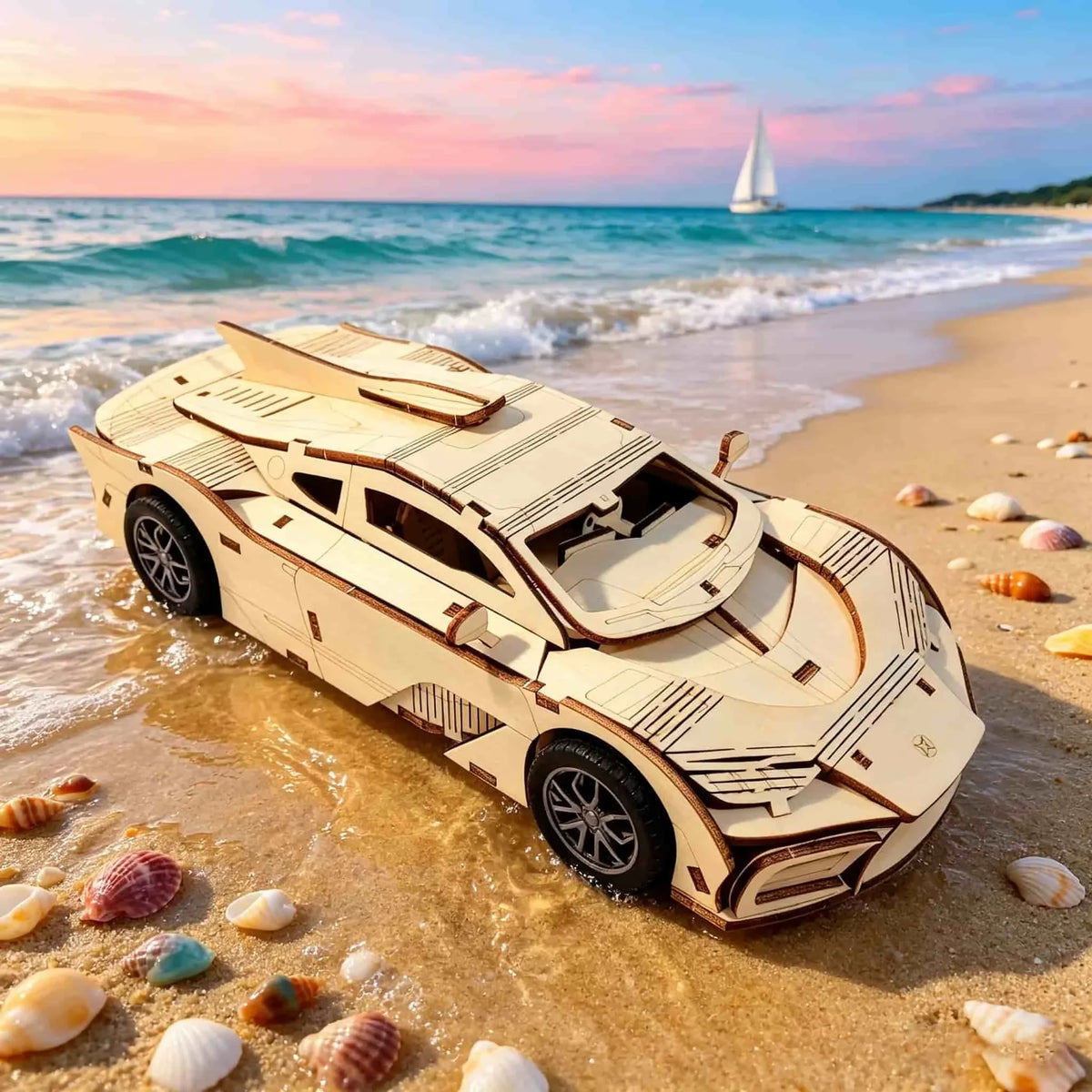 Sportauto | 3D Houten Bouwpakket