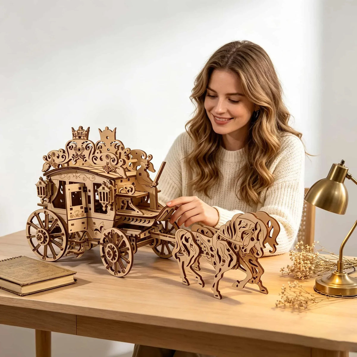 Koets met paarden | 3D Houten Bouwpakket