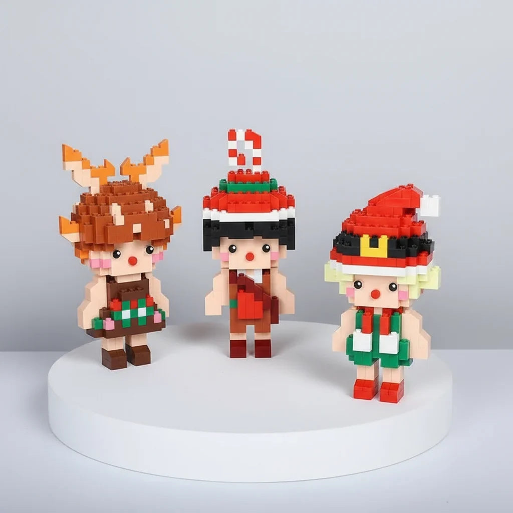 Kerstman met engeltjes | Bouwpakket