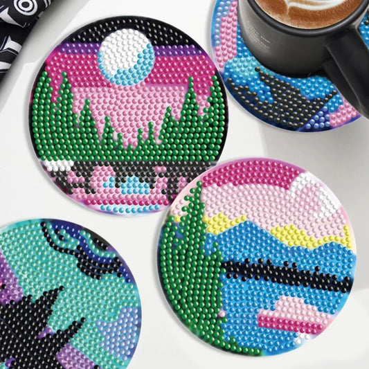 Onderzetters landschap | Diamond Painting
