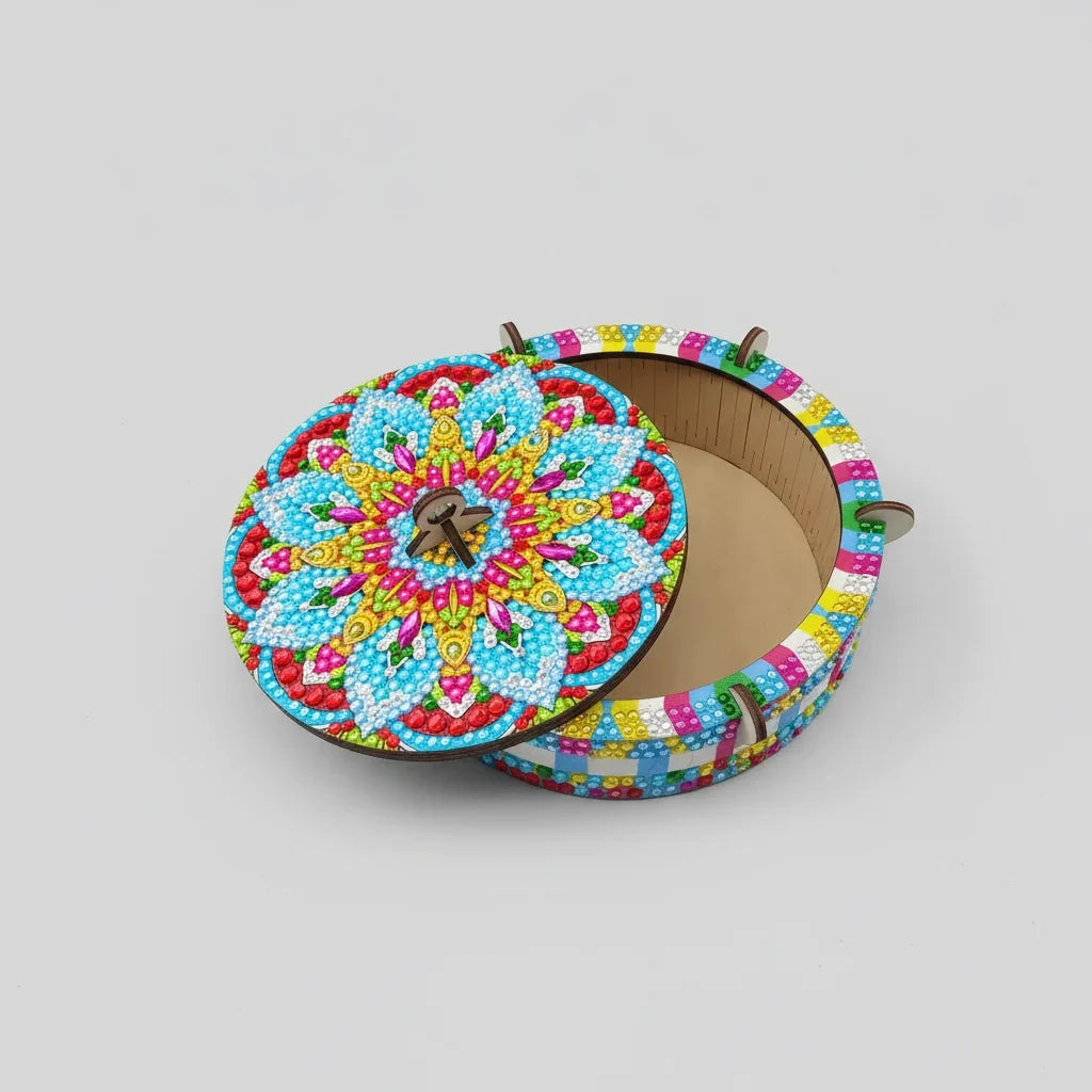 Mandala houten kist | Diamond Painting