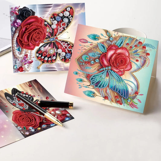 Vlinder kaarten 12 stuks | 8 stuks | Diamond Painting