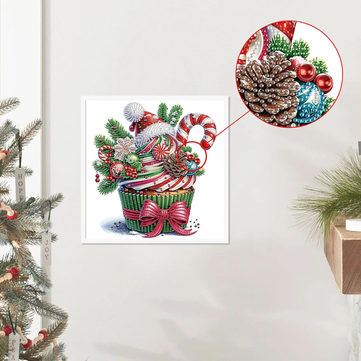 Kerst cupcake | Diamond Painting