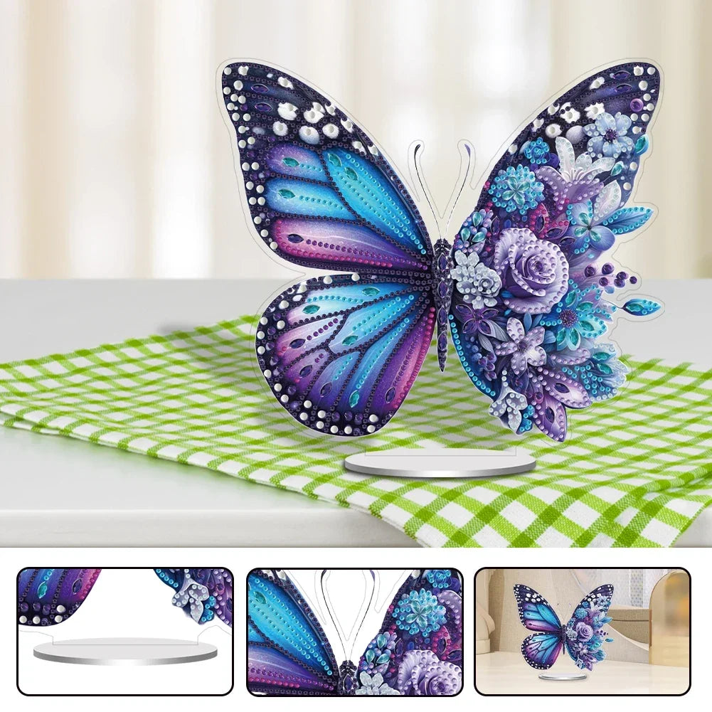 5d paarse vlinder | Diamond Painting