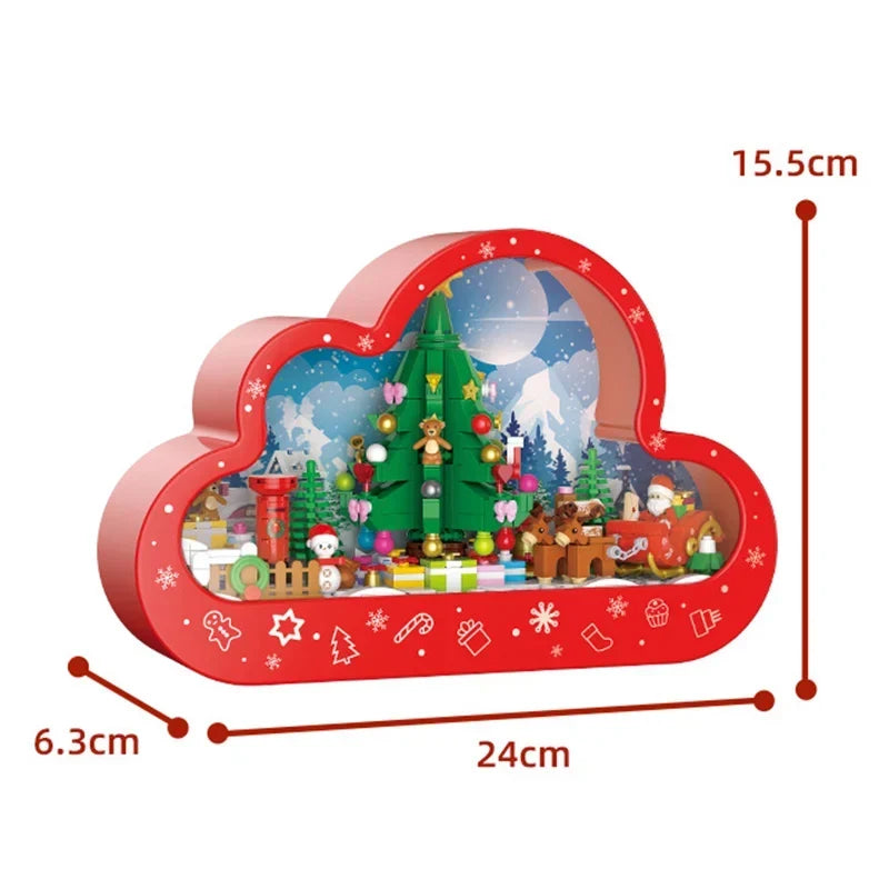 Kerst dorp in wolk | Bouwpakket