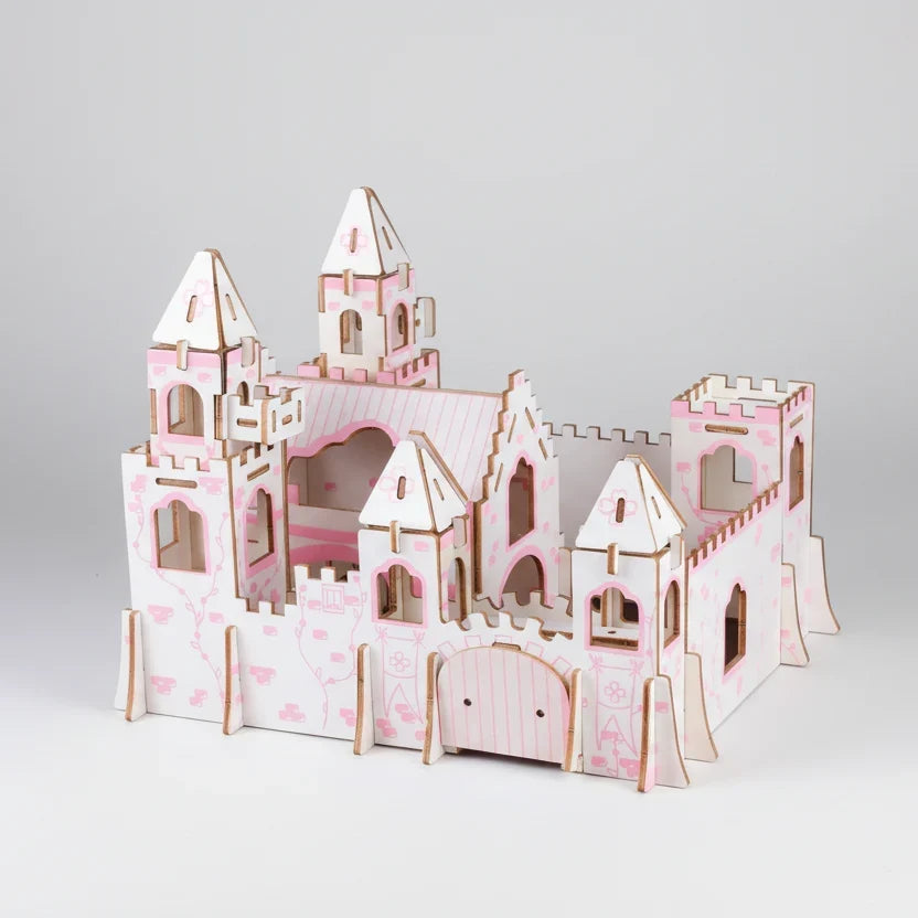 Roze kasteel | 3D Houten Bouwpakket