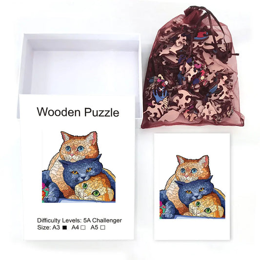 Schattige katten | Houten Puzzel
