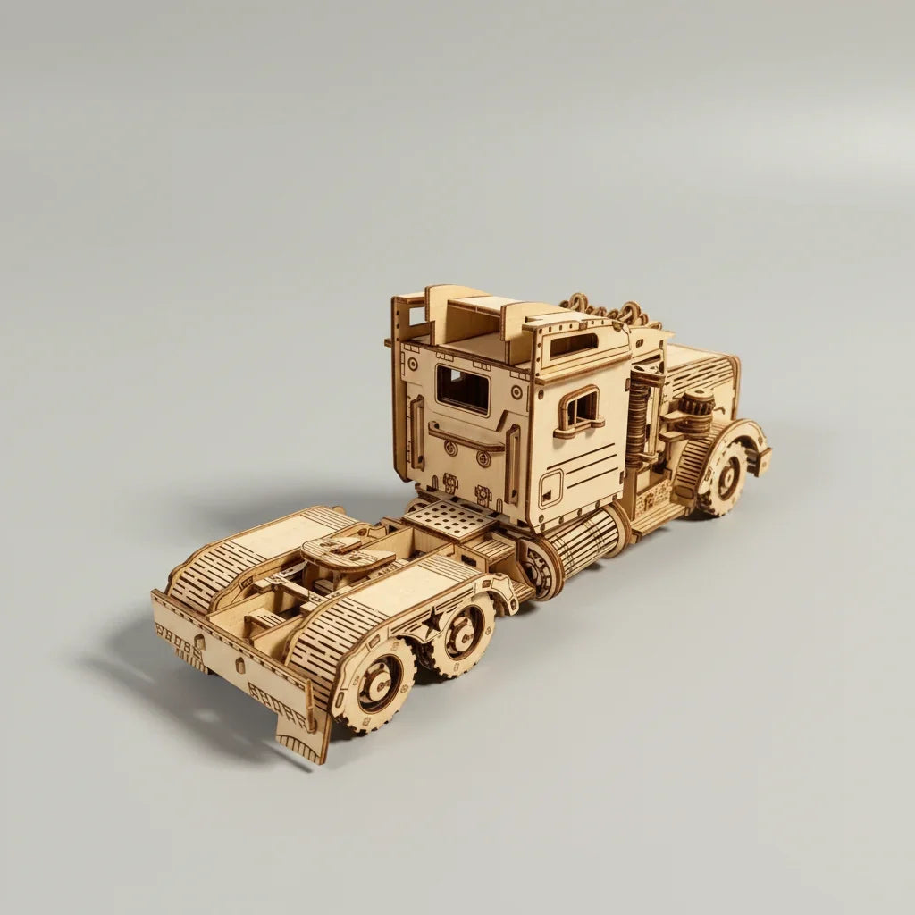 Vintage amerikaanse vrachtwagen | 3D Houten Bouwpakket