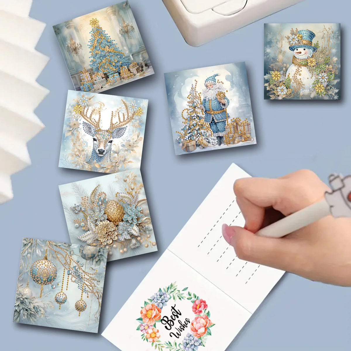 Prachtige kerstkaarten 6 stuks | 6 stuks | Diamond Painting