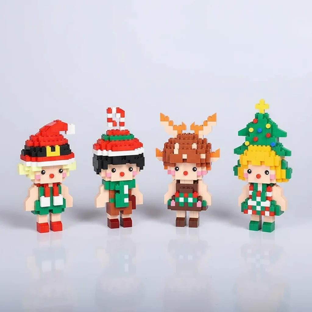 Kerstman met engeltjes | Bouwpakket