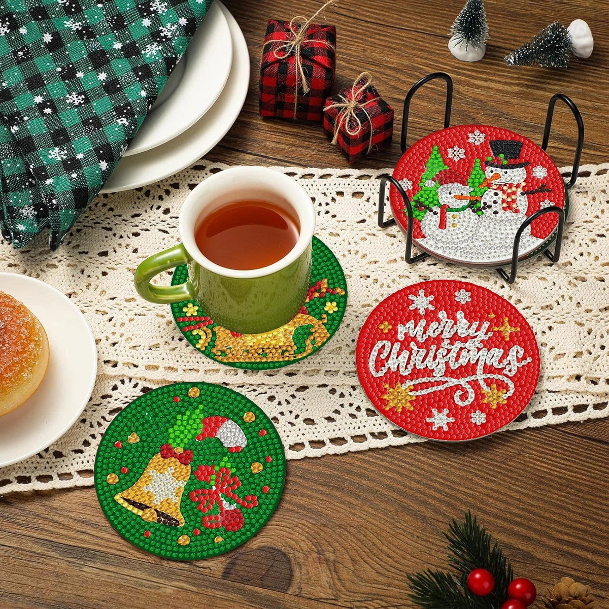 Onderzetters kerst | Kerst | Diamond Painting