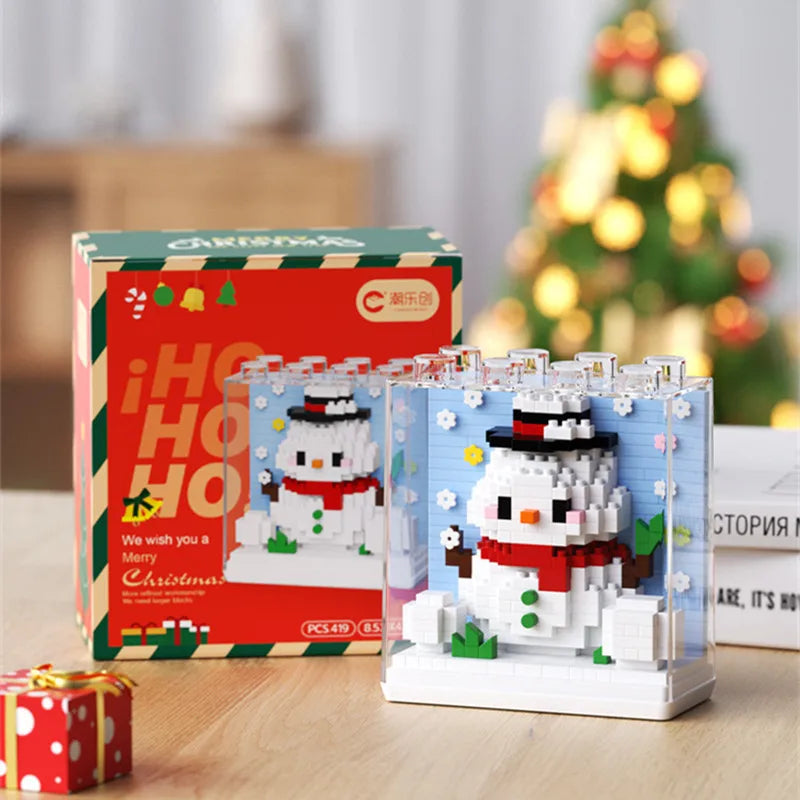 Kerstfiguren in blok | Bouwpakket