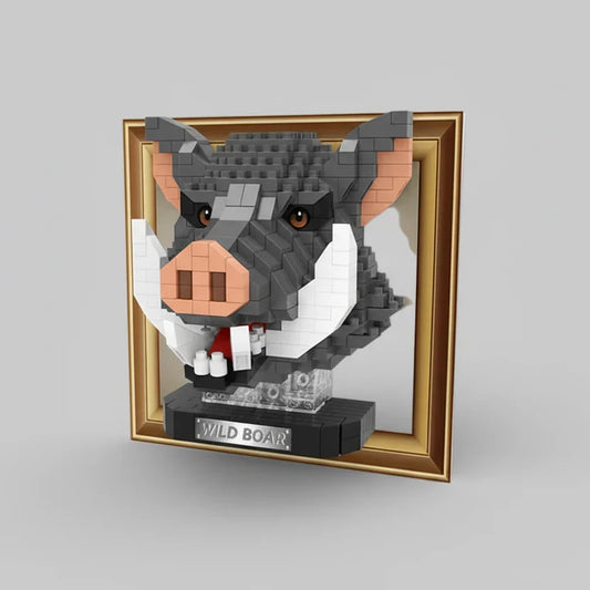 Mini 3D Wild Zwijn Wandpaneel | Bouwpakket